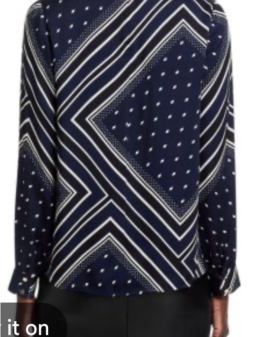 New Elie Tahari Jaden Crossover Neck Silk Blend Top Size M Nwt — image 2 of 6